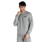 PUMA Essentials Small Logo Crew Neck Sweatshirt Men, Medium Grey Heather
