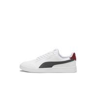 Puma Unisex Puma Shuffle, PUMA White-Shadow Gray-Intense RED, 4.5 UK
