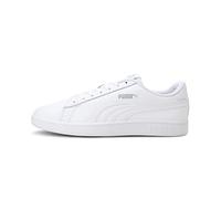 PUMA Unisex Smash V2 L Low-top Sneakers, White Black, 8 UK
