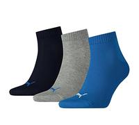 Puma Unisex Puma Unisex 3p Quarter Plain Sock, Multicoloured (Blue Grey Melange), 6 8 UK