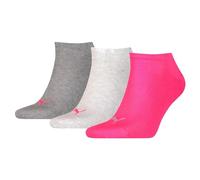 PUMA Unisex Puma Unisex 3p Sneaker Plain Sock, Pink Mix, 8-Jun UK, 6-8