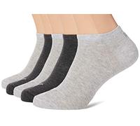 PUMA Unisex Puma Unisex Plain Sneaker - Trainer (5 Pack) Socks, Anthraci/L Mel Grey/M Mel Grey, 9 11 UK
