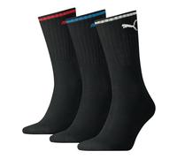 PUMA Unisex Puma Unisex Sport Crew Stripe (3 Pack) Socks, Black, 2.5-5 UK