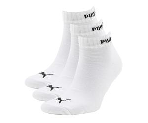 PUMA Unisex Quarter Pack Sock, White, 9 11 UK