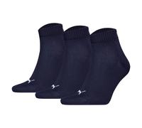 Puma Unisex Quarter Socks, 3-Pack - Quarter Plain 3P, Logo, Solid Color