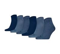 Puma Unisex Quarter Socks, 6-Pack - Quarter Plain ECOM 6P, Logo, Uni