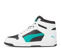 PUMA Unisex Rebound LayUp Mid-Top Black/White/Green 369573-26 8.5