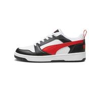 Puma Unisex Adults Rebound V6 Low Sneakers, Puma White-For All Time Red-Puma Black, 8 UK