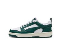 PUMA Unisex Rebound V6 Low Sneaker, White-Dark Myrtle-Warm White, 10 UK