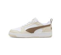 PUMA Unisex Rebound V6 Low Sneaker, White-Totally Taupe-Alpine Snow, 7 UK