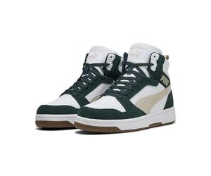 PUMA Unisex Rebound V6 SD Sneaker, White-Desert DUST-Green Terrain, 7 UK