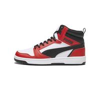 PUMA Unisex Rebound V6 Sneaker, Puma White Puma Black for All Time Red, 9 UK