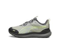 PUMA Unisex Reflect LITE Trail PTX Road Running Shoe, Smokey Gray Black-Fizzy Apple, 4 UK