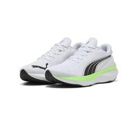 PUMA Unisex SCEND PRO 2 Road Running Shoe, White Black-Green Glare, 3.5 UK