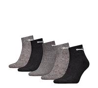 PUMA Unisex Short Crew Socks (5 Pack) Socks, Anthraci/L Mel Grey/M Mel Grey, 12 -14 UK