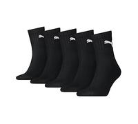 PUMA Unisex Short Crew Socks (5 Pack) Socks, Black, 2.5-5 UK