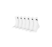 PUMA Unisex Short Crew Socks (6 Pair Pack) white, 12-14