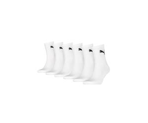 PUMA Unisex Short Crew Socks (6 Pair Pack) white, 12-14