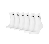 PUMA Unisex Short Crew Socks (6 Pair Pack) white, 9-11