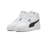 PUMA Unisex Shuffle Downtown MID Sneaker, White Black Gold, 8 UK