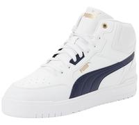 PUMA Unisex Shuffle Downtown MID Sneaker, White Navy Gold, 10.5 UK