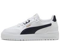 PUMA Unisex Shuffle Downtown Sneaker, White-New Navy Gold, 7.5 UK