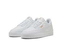 PUMA Unisex Shuffle Downtown Sneaker, White White Gold, 5 UK