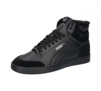 PUMA Unisex Shuffle MID Fur Sneaker, Black Black-Steel Gray, 5.5 UK