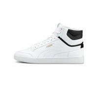 PUMA Unisex Shuffle MID Sneaker, White White Black Team Gold, 13 UK