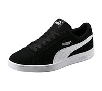 Puma Smash V2, Unisex Adults’ Low-Top Sneakers, Black (Puma Black-Puma White-Puma Silver 1), 4.5 UK (37.5 EU)