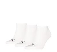 PUMA Unisex Sneaker Plain Sock, White-New, 43-46 (Pack of 3)