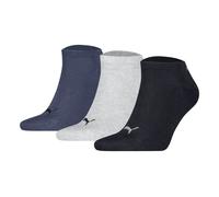 Puma Unisex Sneaker Socks, 3-Pack - Sneaker Plain 3P, Logo, Solid Color