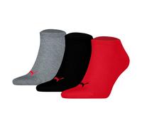 Puma Unisex Sneaker Socks, 3-Pack - Sneaker Plain 3P, Logo, Solid Color