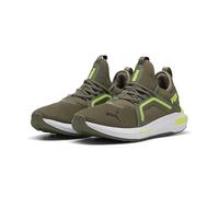 PUMA Unisex SOFTRIDE ENZO 5 Road Running Shoe, Loden Green-Yellow Alert, 4.5 UK
