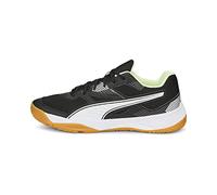 PUMA Unisex Solarflash Ii Indoor Court Shoe, Puma Black Puma White Fizzy Light Gum, 9 UK