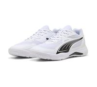PUMA Unisex SOLARFLASH III Indoor Court Shoe, White Black, 4 UK
