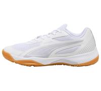 PUMA Unisex SOLARFLASH III W+ Indoor Court Shoe, White-Lilac Crush-Berry, 3 UK
