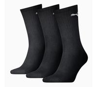 PUMA Unisex Sport Crew Lightweight Socks 3 Pack, Black, size 2.5-5
