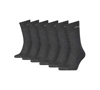 Puma unisex sport cush crew socks, 6 pack, Unisex, 201 - anthracite, 43-46