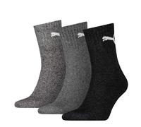 Puma Unisex Sports Socks, 3 Pairs - Short Crew Socks, Tennis Socks, Plain