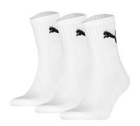 Puma Unisex Sports Socks, 3 Pairs - Short Crew Socks, Tennis Socks, Plain