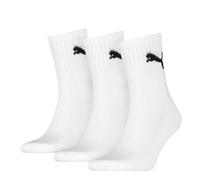 Puma Unisex Sports Socks, 3 Pairs - Short Crew Socks, Tennis Socks, Plain