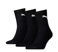 Puma Unisex Sports Socks, 3 Pairs - Short Crew Socks, Tennis Socks, Plain