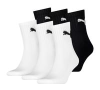 Puma Unisex Sports Socks, 6 Pairs - Short Crew Socks, Tennis Socks, Plain
