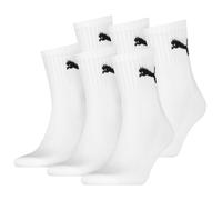Puma Unisex Sports Socks, 6 Pairs - Short Crew Socks, Tennis Socks, Plain