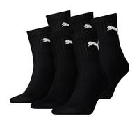Puma Unisex Sports Socks, 6 Pairs - Short Crew Socks, Tennis Socks, Plain