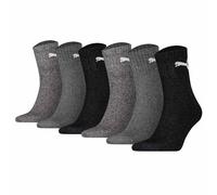Puma Unisex Sports Socks, 6 Pairs - Short Crew Socks, Tennis Socks, Plain