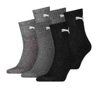 Puma Unisex Sports Socks, 6 Pairs - Short Crew Socks, Tennis Socks, Plain