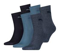 Puma Unisex Sports Socks, 6 Pairs - Short Crew Socks, Tennis Socks, Plain