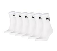 Puma Unisex Sportsocks, 6-Pack - Short Crew Socks, Ecom, Logo, Solid Color